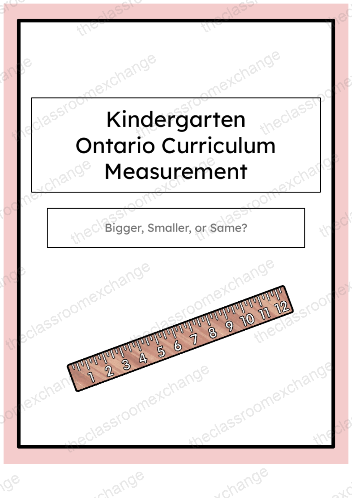 Kindergarten Spatial Sense: Bigger, Smaller, Same!